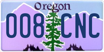 OR license plate 008CNC