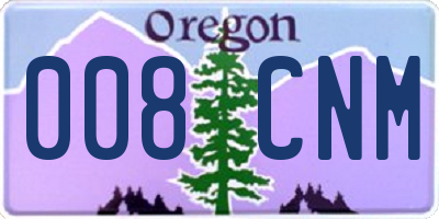 OR license plate 008CNM