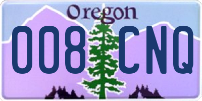 OR license plate 008CNQ