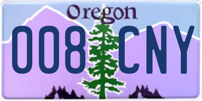 OR license plate 008CNY