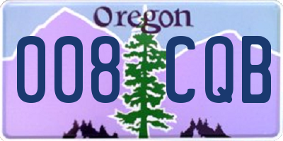 OR license plate 008CQB