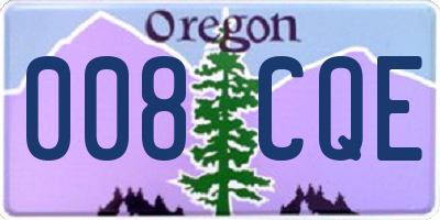 OR license plate 008CQE