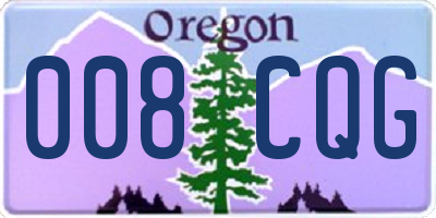 OR license plate 008CQG