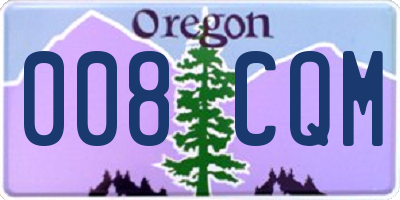 OR license plate 008CQM
