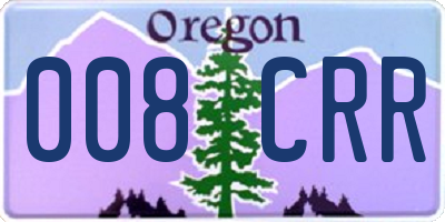 OR license plate 008CRR