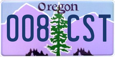 OR license plate 008CST
