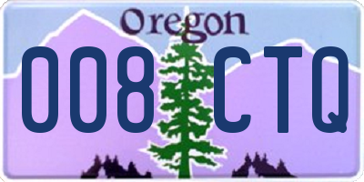 OR license plate 008CTQ