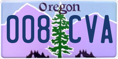 OR license plate 008CVA