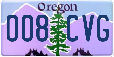 OR license plate 008CVG