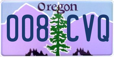 OR license plate 008CVQ
