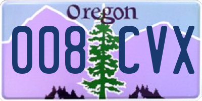 OR license plate 008CVX