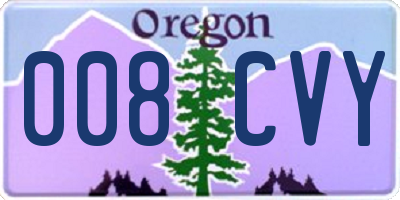 OR license plate 008CVY