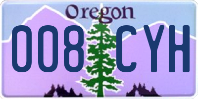 OR license plate 008CYH