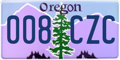 OR license plate 008CZC