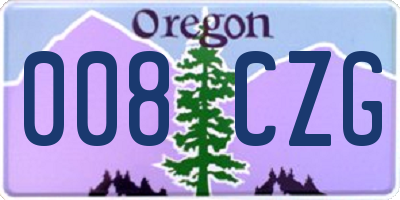 OR license plate 008CZG
