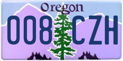 OR license plate 008CZH