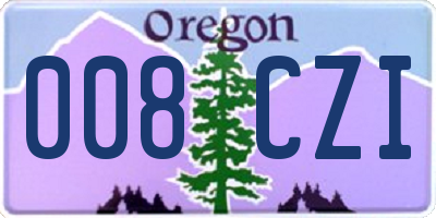 OR license plate 008CZI