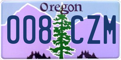 OR license plate 008CZM