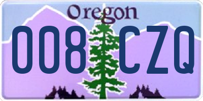 OR license plate 008CZQ