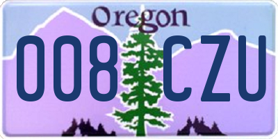 OR license plate 008CZU