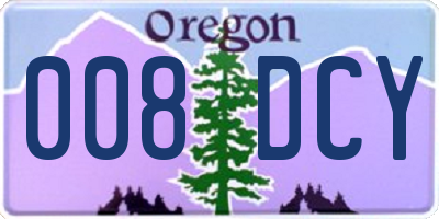 OR license plate 008DCY