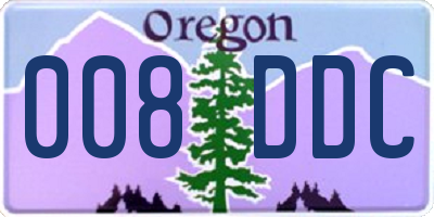 OR license plate 008DDC