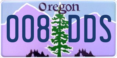 OR license plate 008DDS