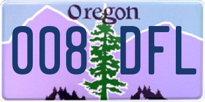OR license plate 008DFL