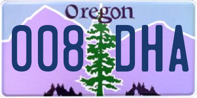 OR license plate 008DHA