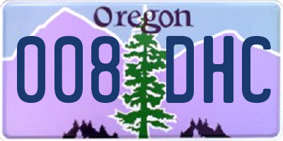 OR license plate 008DHC