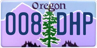 OR license plate 008DHP