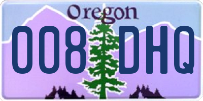OR license plate 008DHQ