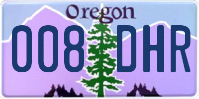 OR license plate 008DHR
