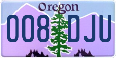 OR license plate 008DJU