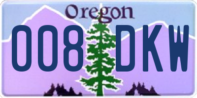 OR license plate 008DKW