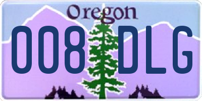 OR license plate 008DLG