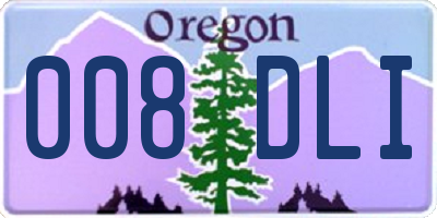 OR license plate 008DLI