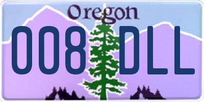 OR license plate 008DLL