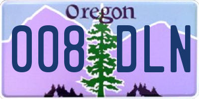 OR license plate 008DLN