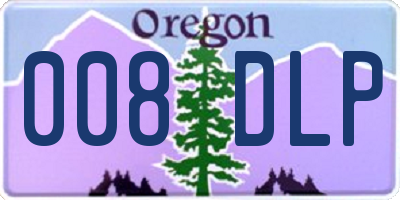 OR license plate 008DLP