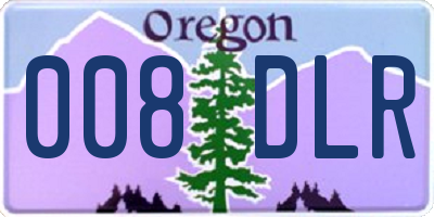 OR license plate 008DLR
