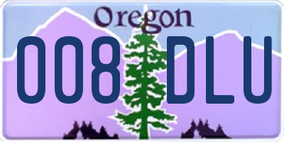 OR license plate 008DLU