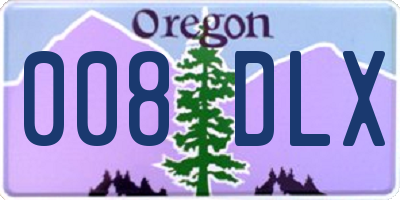 OR license plate 008DLX