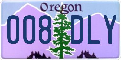 OR license plate 008DLY