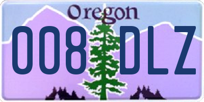 OR license plate 008DLZ