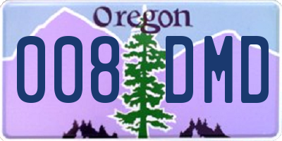 OR license plate 008DMD