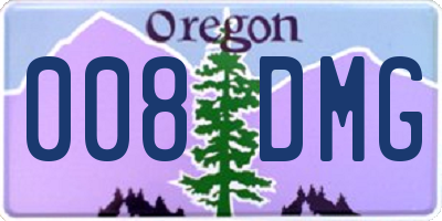 OR license plate 008DMG