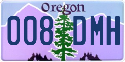 OR license plate 008DMH