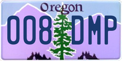 OR license plate 008DMP