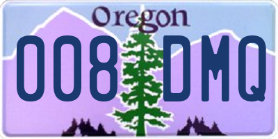 OR license plate 008DMQ